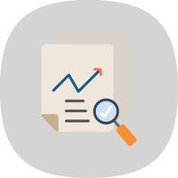 Data Quality Flat Curve Icon Design vector