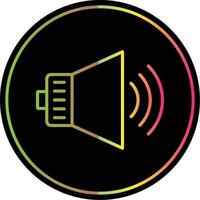 Audio Line Gradient Due Color Icon Design vector