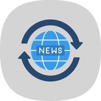 News Report Flat Curve Icon Design vector