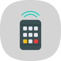 Remote Control Flat Curve Icon Design vector