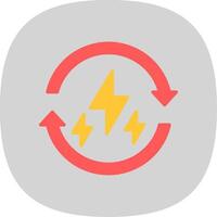 Renewable Energy Flat Curve Icon Design vector