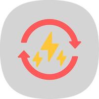 Renewable Energy Flat Curve Icon Design vector