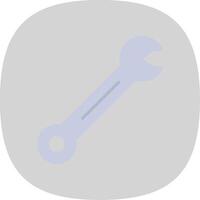 Spanner Flat Curve Icon Design vector