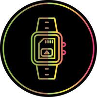 Sim Card Line Gradient Due Color Icon Design vector