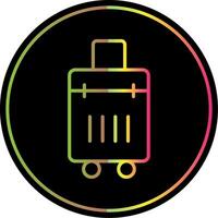 Bag Line Gradient Due Color Icon Design vector