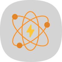 Atomic Energy Flat Curve Icon Design vector