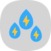 Hydro Power Flat Curve Icon Design vector