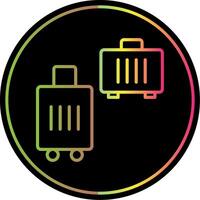 Suitcases Line Gradient Due Color Icon Design vector