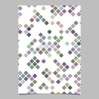 Colorful square pattern brochure template - mosaic tile page background vector