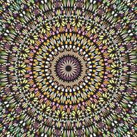 Dynamic colorful oriental round ornament pattern background vector