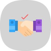 Agreement Flat Curve Icon Design vector