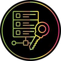 Database Line Gradient Due Color Icon Design vector