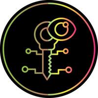 Key Line Gradient Due Color Icon Design vector