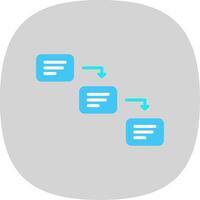 Waterfall Flat Curve Icon Design vector