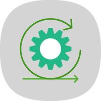 Scrum Flat Curve Icon Design vector