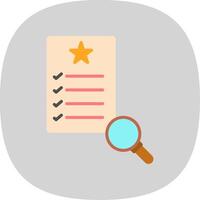 Quality Control Flat Curve Icon Design vector