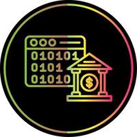 Browser Line Gradient Due Color Icon Design vector