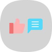 Feedback Flat Curve Icon Design vector