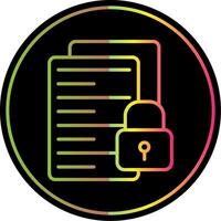 File Line Gradient Due Color Icon Design vector