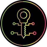 Key Line Gradient Due Color Icon Design vector
