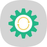 Repeat Flat Curve Icon Design vector
