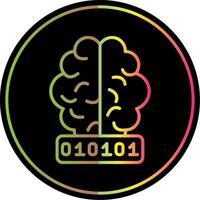 Artificial Intelligence Line Gradient Due Color Icon Design vector