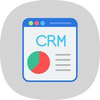 CRM Flat Curve Icon Design vector