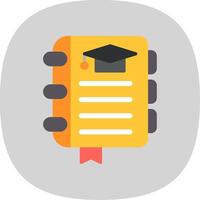 Book Flat Curve Icon Design vector