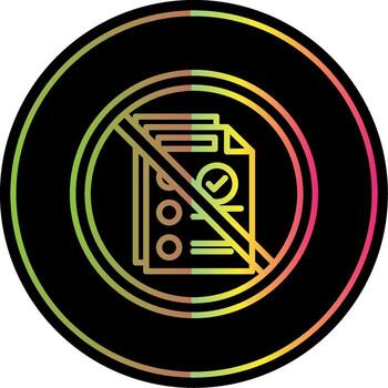 Prohibited Sign Line Gradient Due Color Icon Design vector