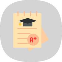 Assignment Flat Curve Icon Design vector