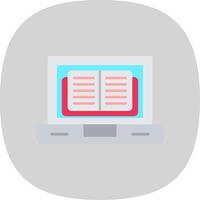 Ebook Flat Curve Icon Design vector