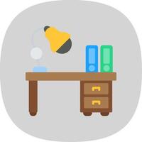 Workspace Flat Curve Icon Design vector