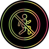 Prohibited Sign Line Gradient Due Color Icon Design vector