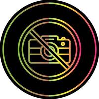 No Camera Line Gradient Due Color Icon Design vector