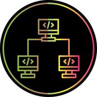 Connections Line Gradient Due Color Icon Design vector