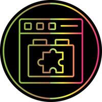 Plugins Line Gradient Due Color Icon Design vector