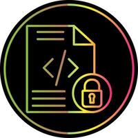 Protected Line Gradient Due Color Icon Design vector