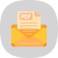 Email Flat Curve Icon Design vector