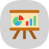 Whiteboard Flat Curve Icon Design vector