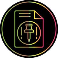 Push Line Gradient Due Color Icon Design vector