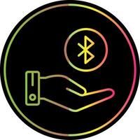 Bluetooth Line Gradient Due Color Icon Design vector