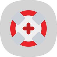 Life Guard Flat Curve Icon Design vector