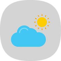 Cloud Flat Curve Icon Design vector