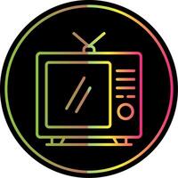 Tv Line Gradient Due Color Icon Design vector