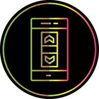 Scroll Bar Line Gradient Due Color Icon Design vector
