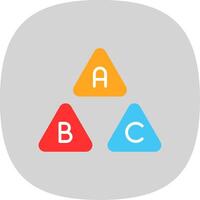 Abc Flat Curve Icon Design vector