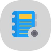 Audiobook Flat Curve Icon Design vector