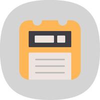 Floppy Disk Flat Curve Icon Design vector