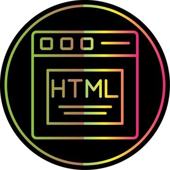 Html Line Gradient Due Color Icon Design vector