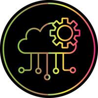 Cloud Computing Line Gradient Due Color Icon Design vector